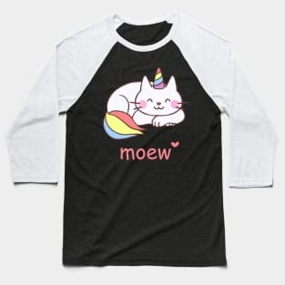 unicorn cat cute Baseball T-Shirt